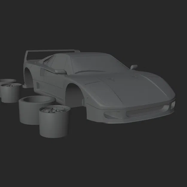 Mô hình 3D Ferrari F40 huyền thoại - Image 11