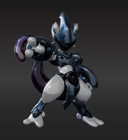 Mô Hình 3D Mecha-Mewtwo - Pokemon - File 3D Obj Mewtwo - Image 1