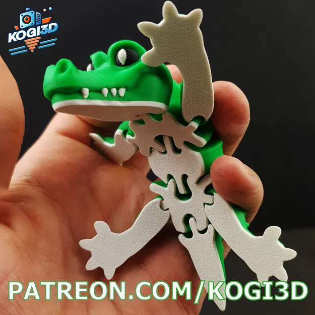 Cá Sấu Khớp Nối 3D - Image 1