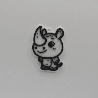 Móc Khóa Tê Giác Dễ Thương