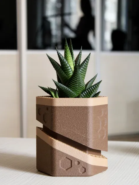 Chậu hoa "HEXA-CUT" Tự Tưới Nước - Image 2