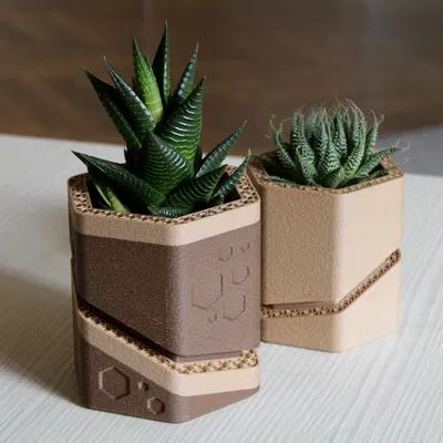 Chậu hoa "HEXA-CUT" Tự Tưới Nước