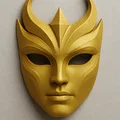 Mặt Nạ Vàng Thần Thánh – Mô tả Mặt Nạ Trang Trí In 3D - Thumbnail 1
