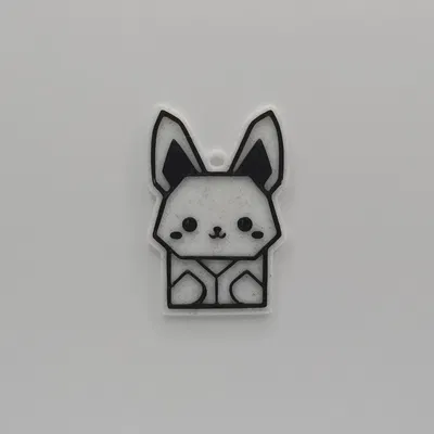 Móc Khóa Thỏ Origami