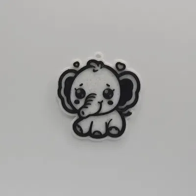 Móc Khóa Hình Con Voi Dễ Thương