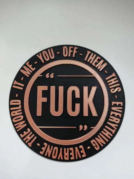 Tấm FCK "F.ck plaquet" - Image 1