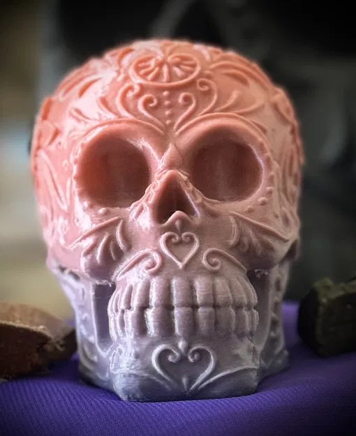 Đầu Lâu Halloween Hoa Văn Chi Tiết - Image 2