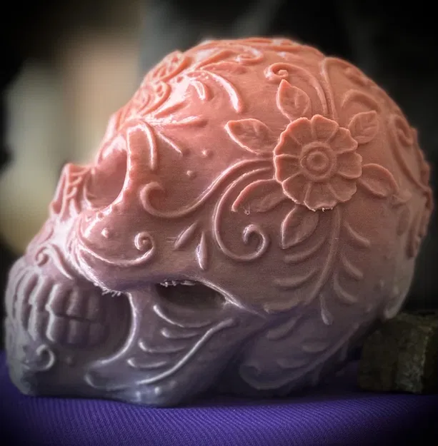 Đầu Lâu Halloween Hoa Văn Chi Tiết - Image 5