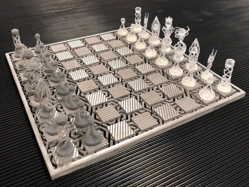 Bàn cờ vua với thiết kế xếp lớp - Image 1