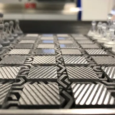 Bàn cờ vua với thiết kế xếp lớp