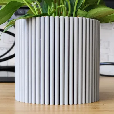 Chậu cây và Bình hoa hình dải lụa - Thiết kế chế độ Vase