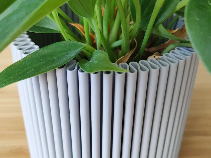 Chậu cây và Bình hoa hình dải lụa - Thiết kế chế độ Vase - Image 2