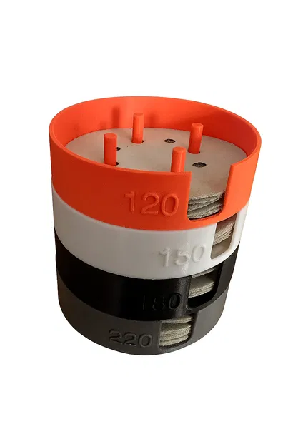 Khay Đựng Đĩa Chà Nhám Xếp Chồng Có Trụ Dẫn Hướng - Image 1