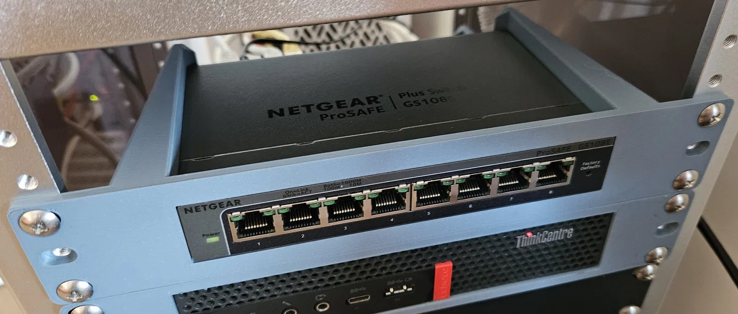 Giá đỡ Rack 10" & 19" cho Netgear ProSafe GS108Ev3 - Image 1