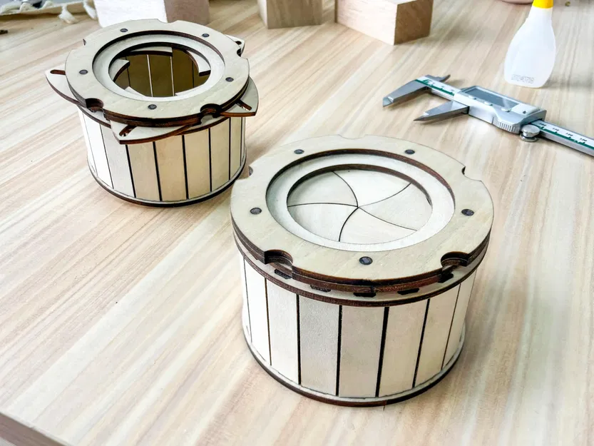 Hộp Iris Cắt Laser - Không Cần Vít - Image 2