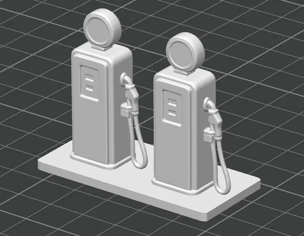 Mô Hình Trạm Xăng Kiểu Cổ Điển Tỉ Lệ 1/64 - Image 2