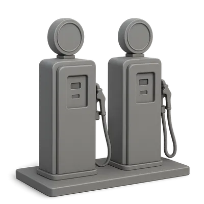 Mô Hình Trạm Xăng Kiểu Cổ Điển Tỉ Lệ 1/64