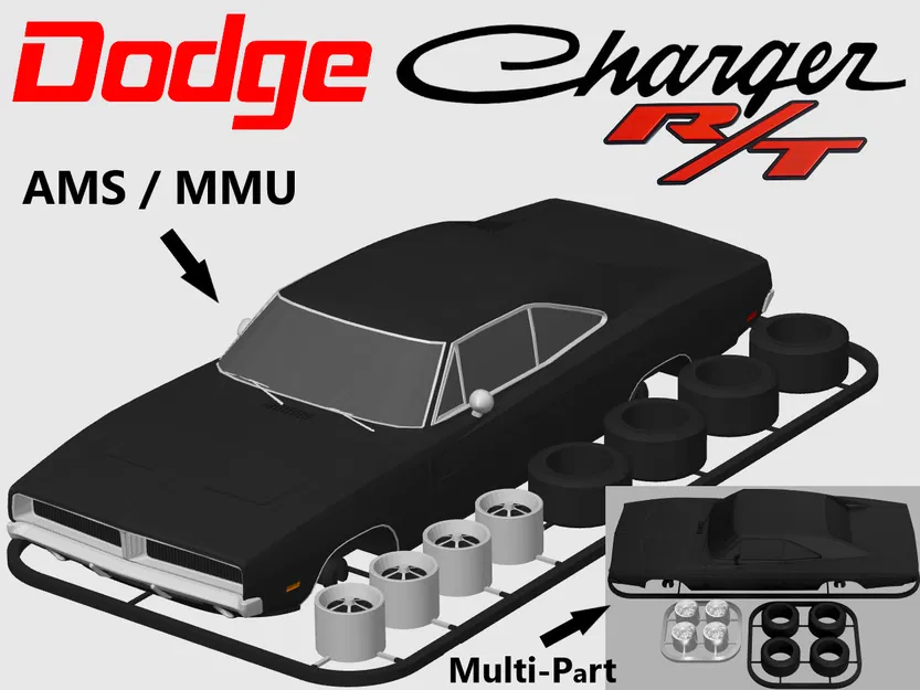 Dodge Charger R/T Kit Card (Xuất hiện trong Bullitt, Blade, The Fast and the Furious) - Image 1