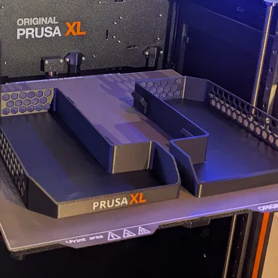 Khay Dụng Cụ Cho Prusa XL - Bên Phải & Trái Có Tổ Ong & Logo PRUSA XL