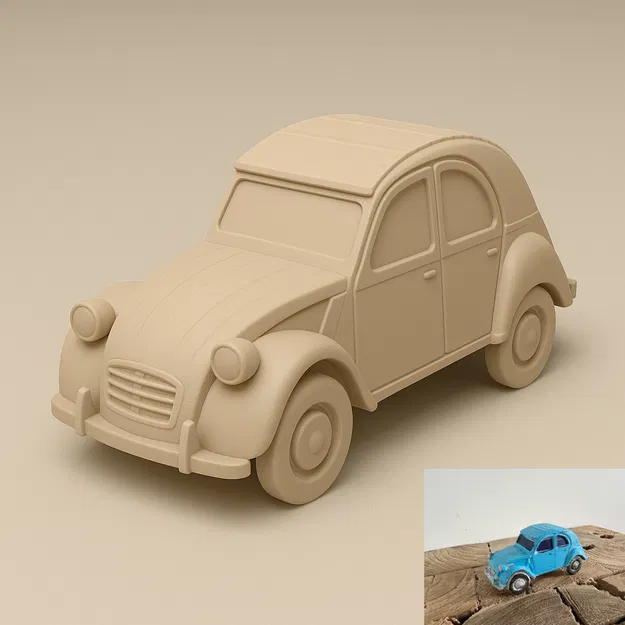 Mô Hình 3D Xe Citroën 2CV - Image 1