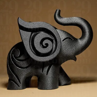 Mô hình Voi Hạnh Phúc #1 - Phiên bản in 3D