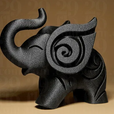 Mô hình Voi Hạnh Phúc #1 - Phiên bản in 3D