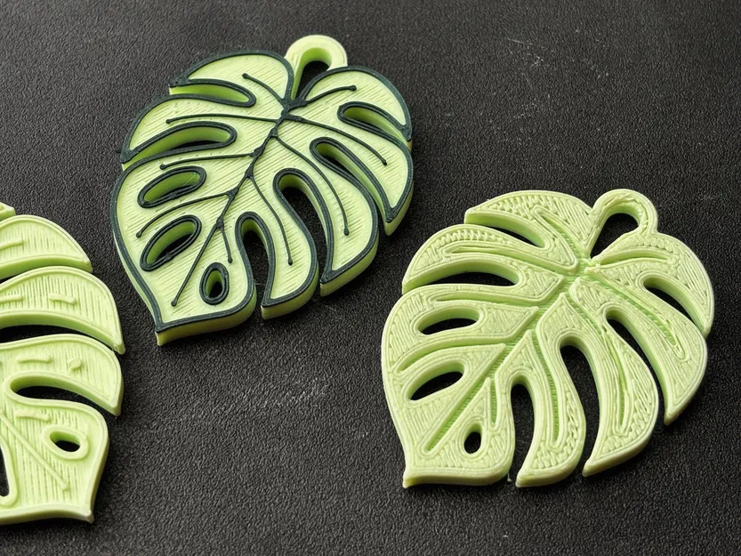 Móc Khóa Lá Monstera - Phụ Kiện Tối Giản - Image 1