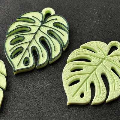 Móc Khóa Lá Monstera - Phụ Kiện Tối Giản