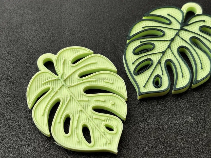 Móc Khóa Lá Monstera - Phụ Kiện Tối Giản - Image 2