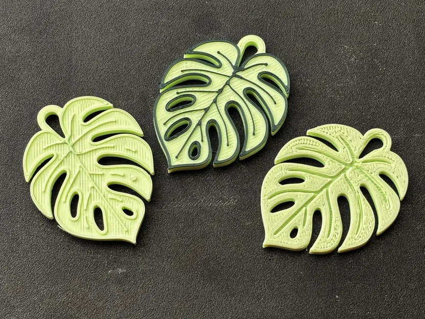 Móc Khóa Lá Monstera - Phụ Kiện Tối Giản - Image 3