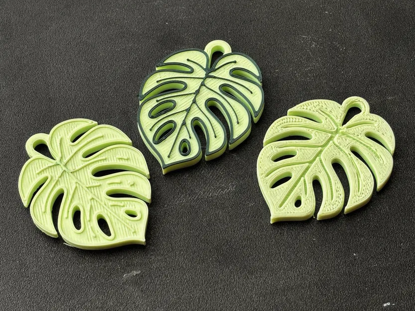 Móc Khóa Lá Monstera - Phụ Kiện Tối Giản - Image 4