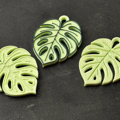 Móc Khóa Lá Monstera - Phụ Kiện Tối Giản