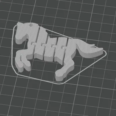 Móc Khóa Ngựa Khớp Nối - Articulated Horse Keychain