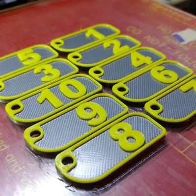 Móc khóa đánh số 0–10