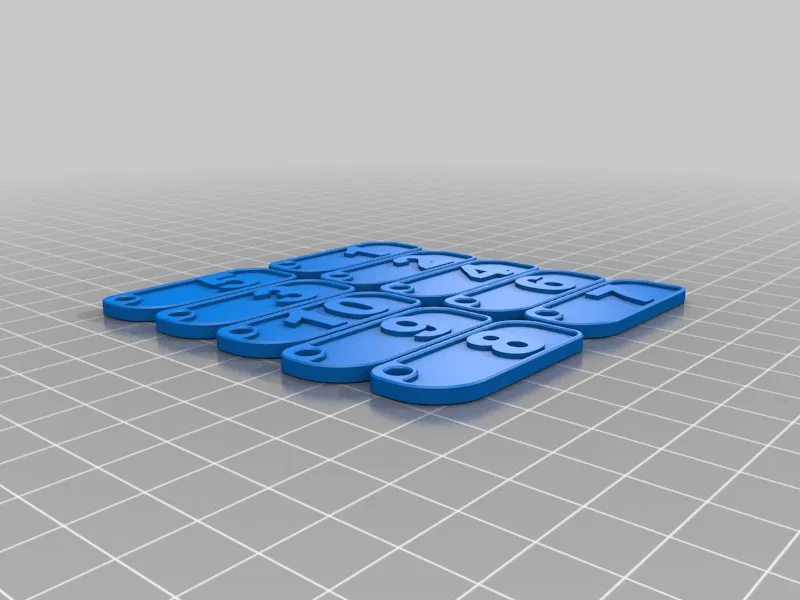 Móc khóa đánh số 0–10 - Image 11