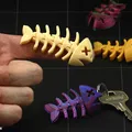 Móc khóa Flexi Xương Cá (Flexi Fish Bone keychain) - Thumbnail 1