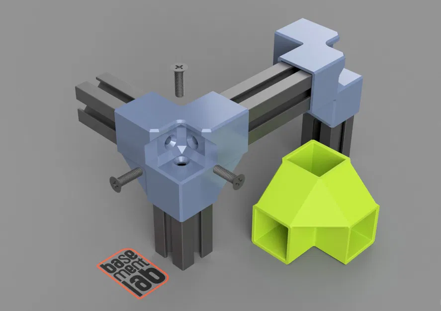 3-way connector 2020 profiles/Corner Bracket HEAVY-DUTY - Giunzione a 3 vie - Image 1