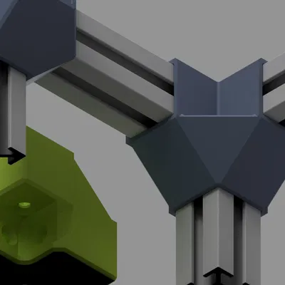 3-way connector 2020 profiles/Corner Bracket HEAVY-DUTY - Giunzione a 3 vie