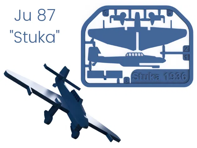 Ju 87 Stuka kit card - Famous planes (Bộ kit card máy bay) - Image 1