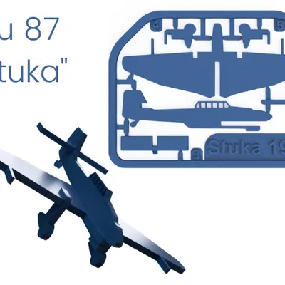 Ju 87 Stuka kit card - Famous planes (Bộ kit card máy bay)