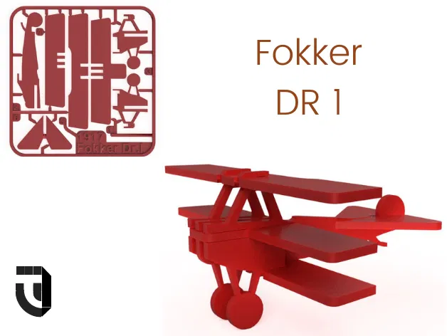 Thẻ Ráp Máy Bay Fokker DR1 - Máy Bay Nổi Tiếng - Image 1