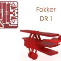 Thẻ Ráp Máy Bay Fokker DR1 - Máy Bay Nổi Tiếng - Thumbnail 1