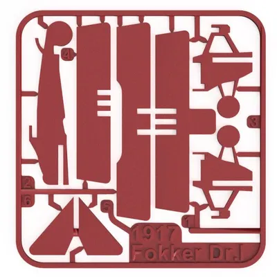 Thẻ Ráp Máy Bay Fokker DR1 - Máy Bay Nổi Tiếng