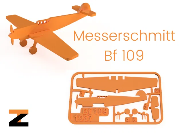 Thẻ Bài Máy Bay Messerschmitt Bf 109 - Máy Bay Nổi Tiếng - Image 1