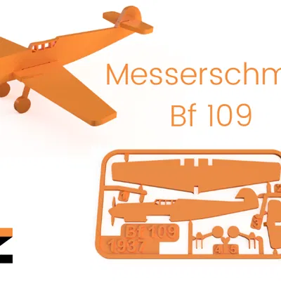 Thẻ Bài Máy Bay Messerschmitt Bf 109 - Máy Bay Nổi Tiếng