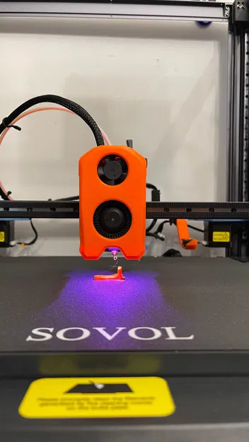 SV08 CN3D Shroud V3 Extra: Quạt, Nam châm Klicky + LED - Image 1