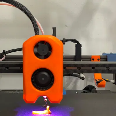 SV08 CN3D Shroud V3 Extra: Quạt, Nam châm Klicky + LED