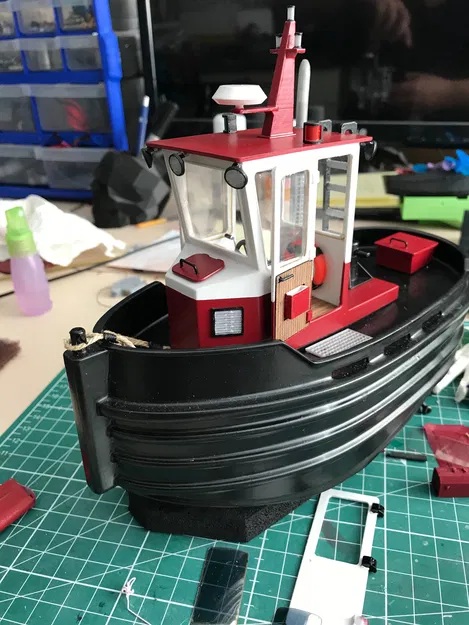 Mô hình thuyền đẩy RC (Boom boat / Dozer boat) tỉ lệ 1/30 - Image 1