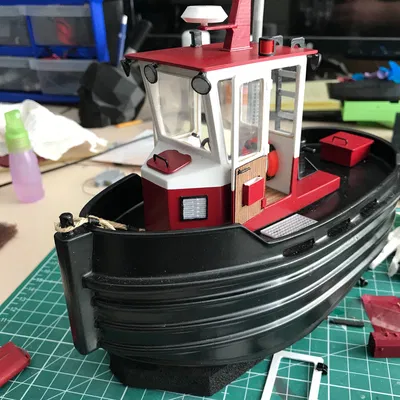 Mô hình thuyền đẩy RC (Boom boat / Dozer boat) tỉ lệ 1/30