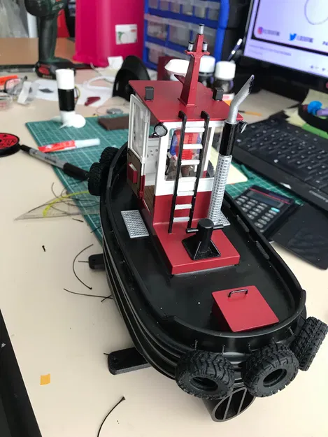 Mô hình thuyền đẩy RC (Boom boat / Dozer boat) tỉ lệ 1/30 - Image 2